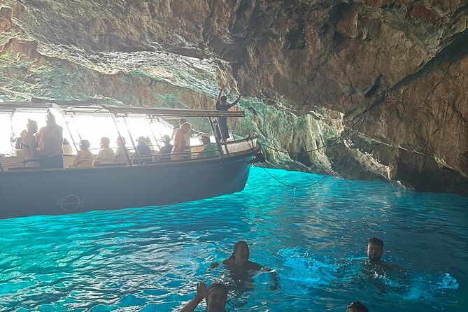 2025 Private Boat To Blue Cave 3 hours ADVENTURE - Former submarine tunnels inside the mountains