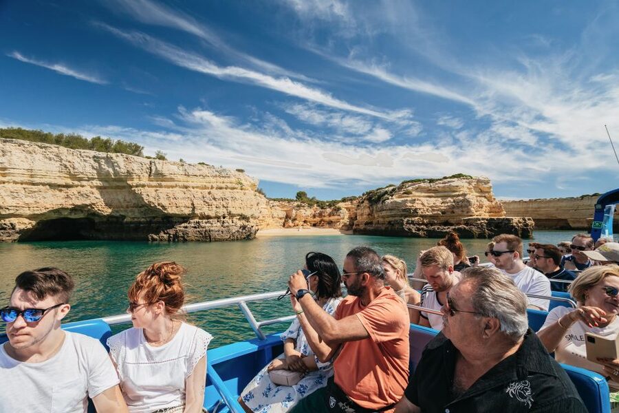 Albufeira: 2.5-Hour Benagil Caves & Dolphin Watching - From Albufeira Marina to the first beaches