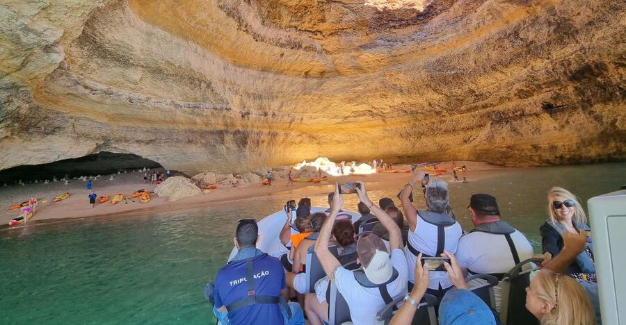 Albufeira: Benagil Cave and Dolphin Sightseeing Boat Cruise - From Albufeira Marina to the Algarve Cliffs