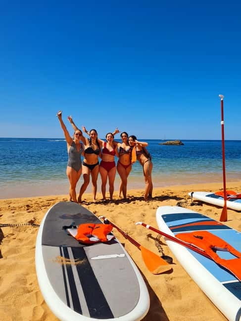 Albufeira: Caves and Beaches SUP Paddleboarding Tour - Paddling toward the caves