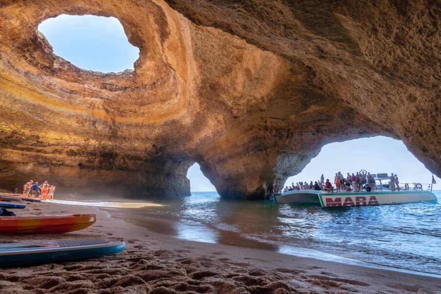 Albufeira: Caves and Coastline Catamaran Cruise to Benagil - From Albufeira Marina to São Rafael