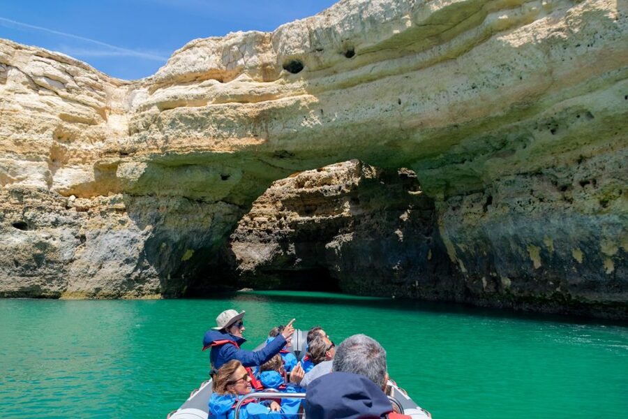Albufeira: Dolphins & Benagil Caves RIB Tour - The ride back and possible swimming stop