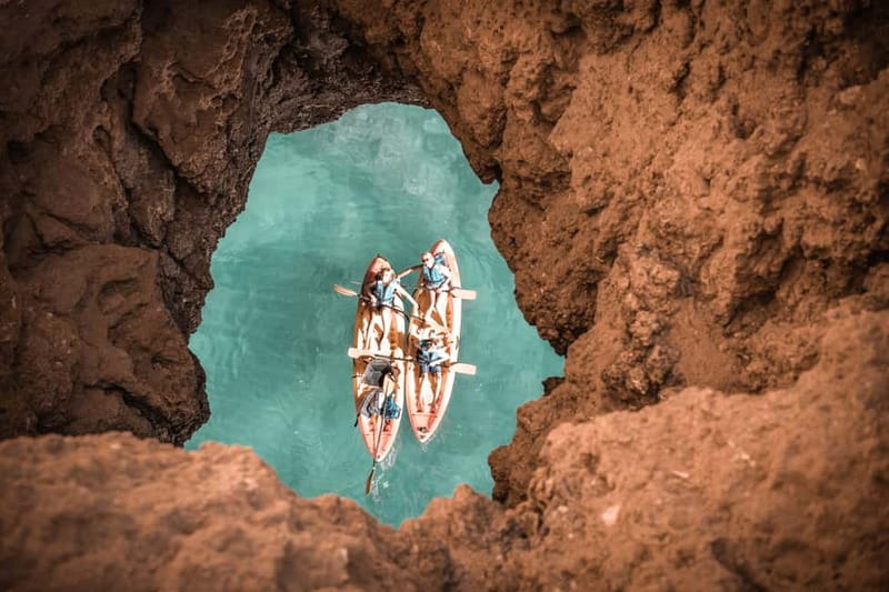 Albufeira: Hidden Beaches & Cliffs Guided Kayak Cave Tour - Starting from Praia do Castelo