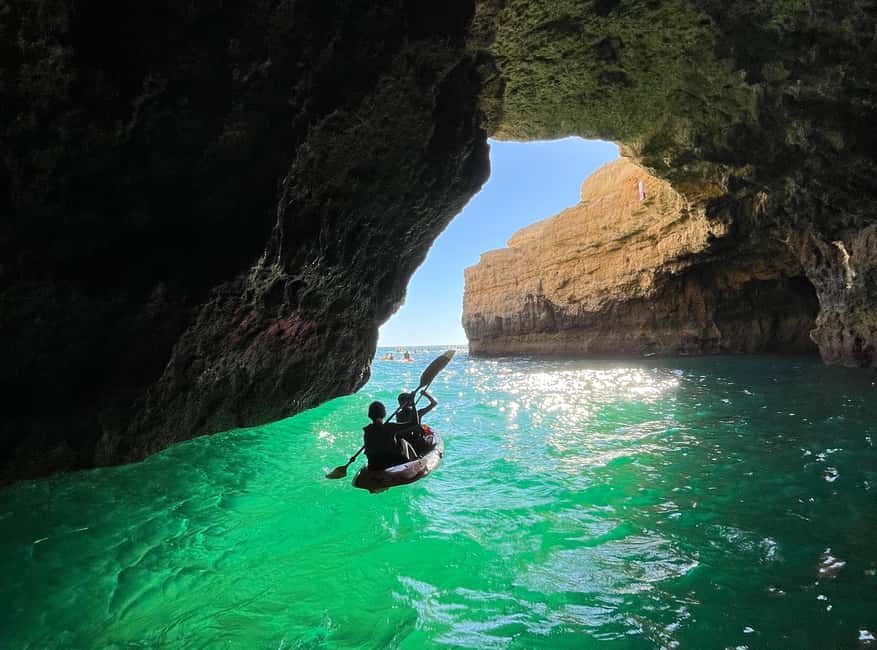 Albufeira: Hidden Beaches & Cliffs Guided Kayak Cave Tour - Sea caves, arches, and narrow openings