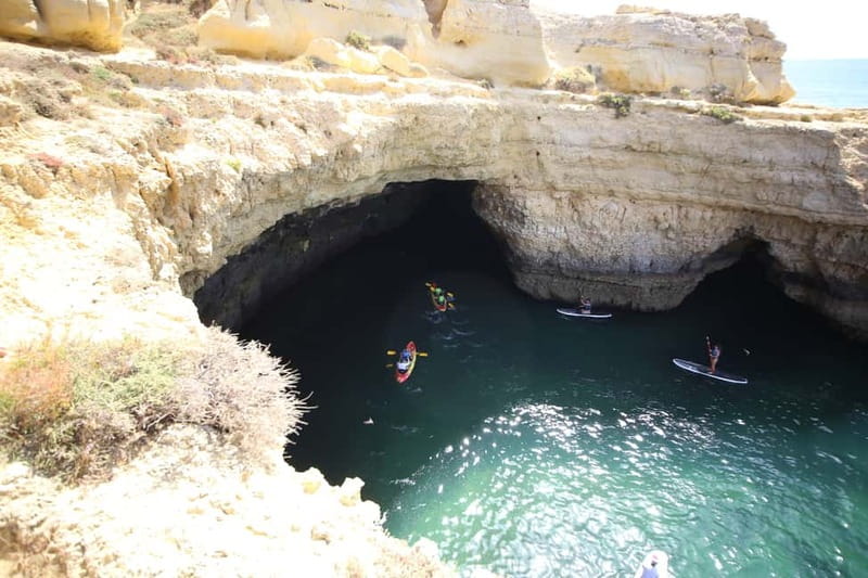 Albufeira: Hidden Beaches & Cliffs Guided Kayak Cave Tour - The 15-minute stop at Praia das Salamitras