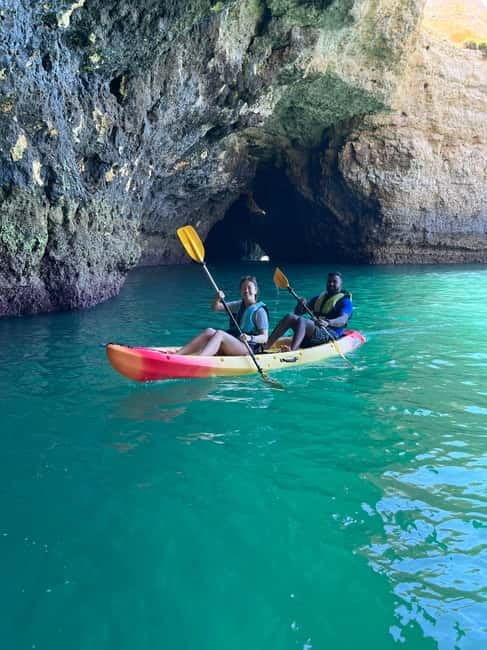 Albufeira: Hidden Beaches & Cliffs Guided Kayak Cave Tour - Photos, bags, and what to bring