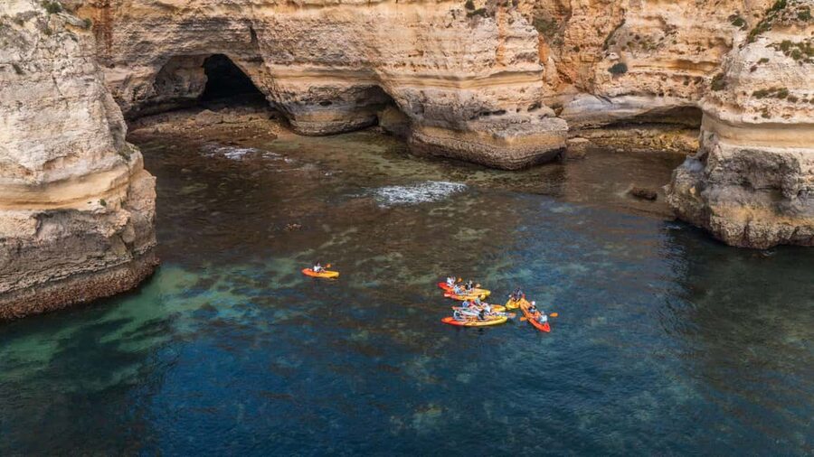 Albufeira Marina: Benagil Cave to Marinha Beach Kayak Tour - What $57 includes, and what it leaves out