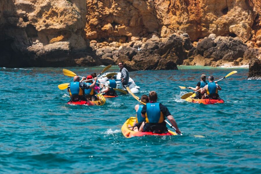 Albufeira Marina: Benagil Cave to Marinha Beach Kayak Tour - The crew and the feel of the outing