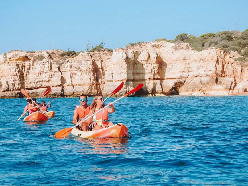 Albufeira: Secret Caves & Beaches Kayak Tour with Swim Stop - Paddling into the caves