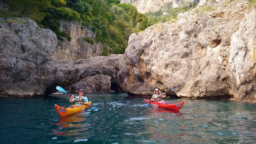 Amalfi Coast: Kayak Tour with Snorkeling and Grottoes Visit - Passing the Arc of Lovers