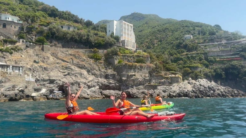 Amalfi: Kayak-Snorkel to Pandora Cave, Hidden Beach & Drinks - A long break at Dead Horse Beach