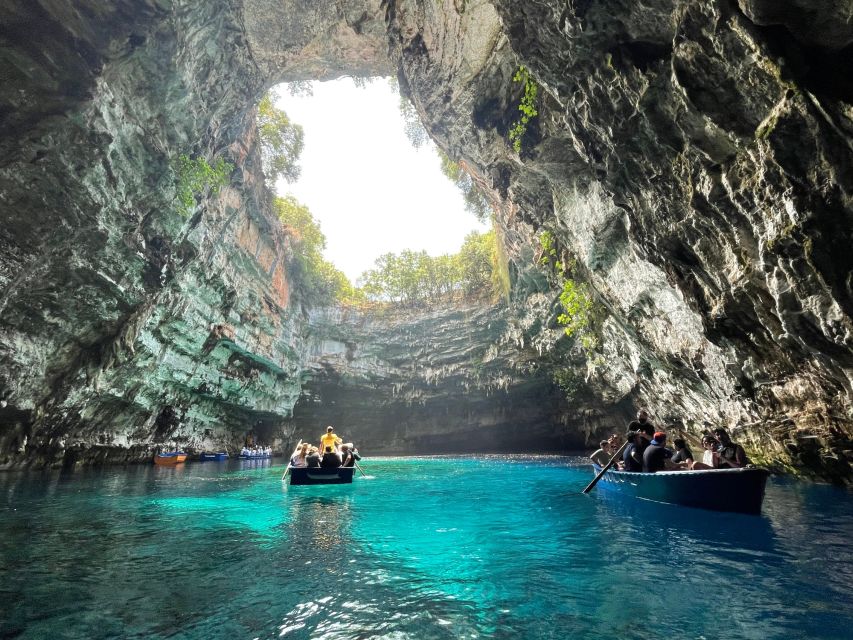Argostoli: Melissani Lake, Drogarati Cave, and Myrtos Beach - The 50-minute ride from Argostoli