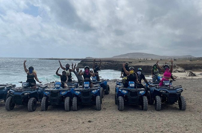 Aruba Off-Road ATV Tour with Cave Pool Swim - Black Stone Beach and the route between stops
