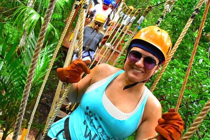 ATV Adventure, Interactive Bridges, Ziplines, Cenote and Lunch - Three ziplines and the hanging bridges