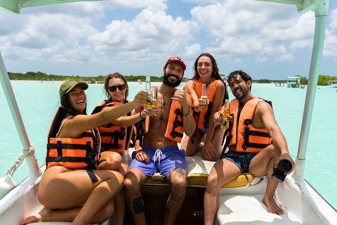 Bacalar Boat Tour and Visit to Cenotes - Bird Island, Esmeralda Lagoon, and Pirates Channel