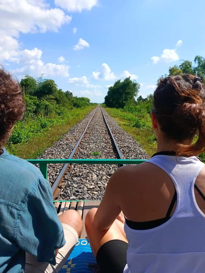 Battambang family tuktuk tour BambooTrain/Wat Banan/Bat cave - Wat Banan and its five towers