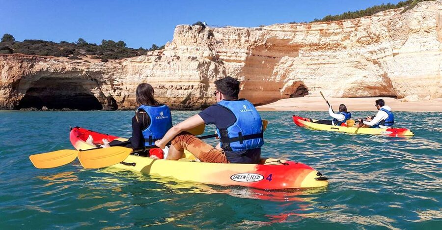 Benagil: Benagil Caves and Secret Spots Guided Kayaking Tour - Meeting at Benagil Beach