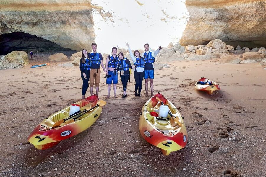 Benagil: Benagil Caves and Secret Spots Guided Kayaking Tour - What to bring and how to prepare