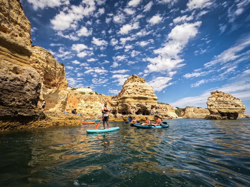 Benagil: Caves, Beaches, and Secret Spots Guided Kayak Tour - Praia da Marinha and the natural arch