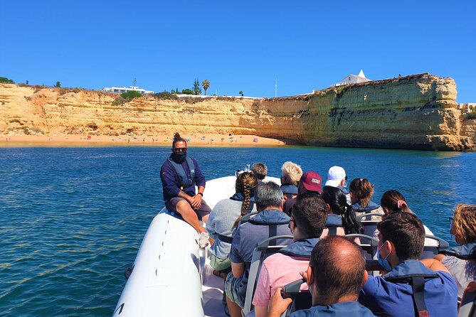 Benagil Caves Visit with Dolphins Watching from Albufeira - Praia da Marinha and the famous limestone coast