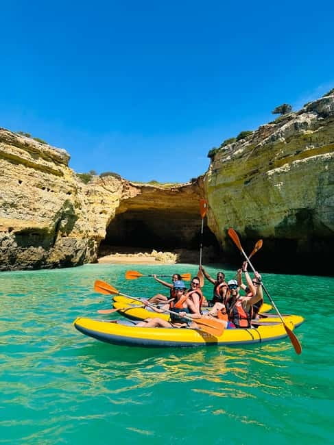 Benagil: Guided Kayak Tour inside caves and Praia da Marinha - What to bring and what to leave behind