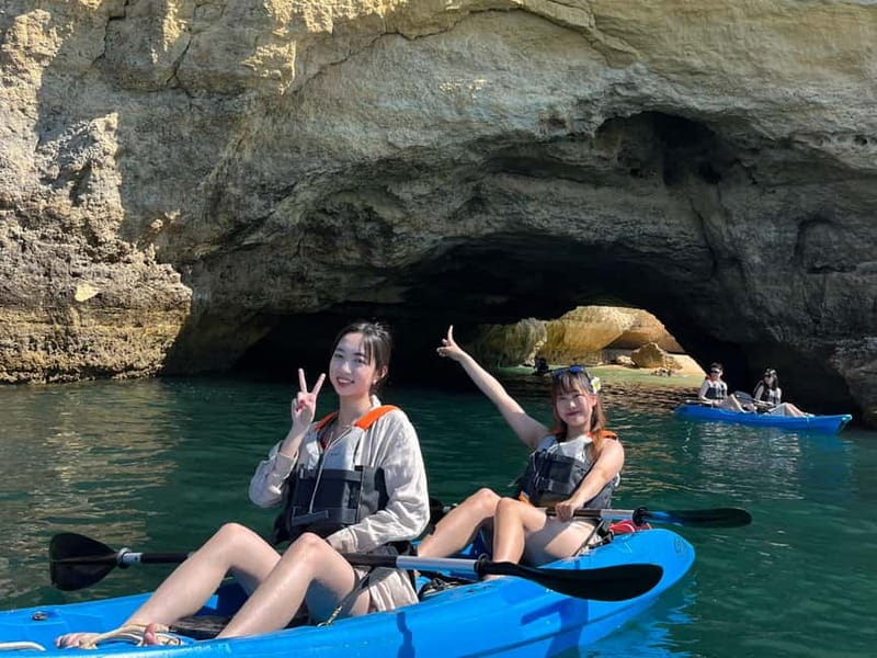 Benagil: Guided Sunrise Kayak Tour with Licensed Guide - Marinha Beach, the first major stop