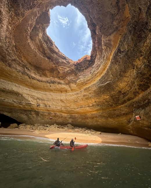 Benagil: Kayak Adventure - The paddle along the Algarve cliffs