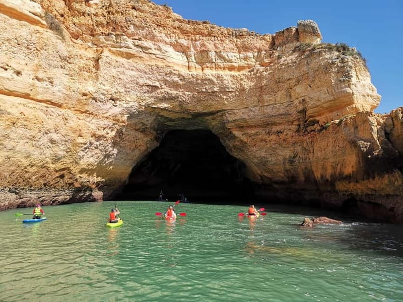 Benagil: Kayak Tour to Benagil Caves – Small Group - From Benagil Beach into the caves