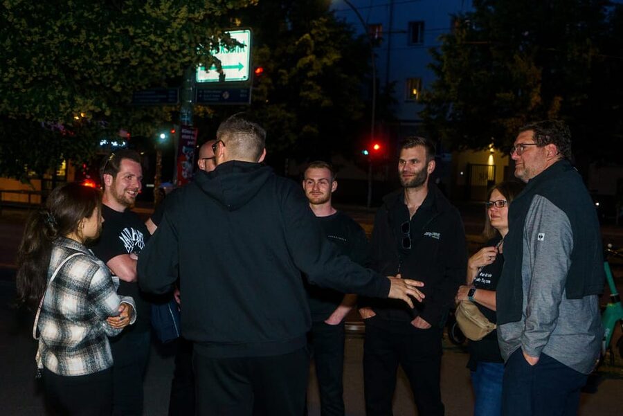 Berlin: Underground Party Tour - Table football and pinball at a neighborhood pub