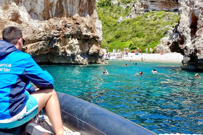 Blue cave, Mamma Mia and Hvar, 5 islands speedboat tour - Stiniva Cove means swimming from the boat