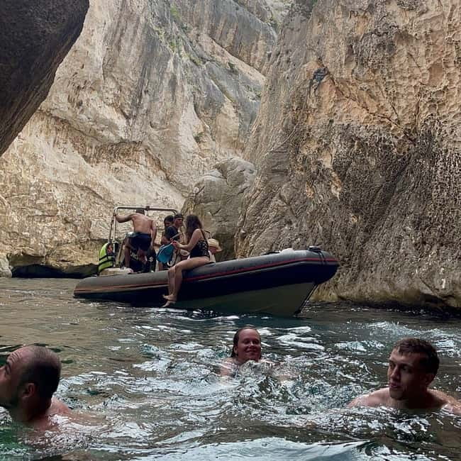 Blue Gem Cave Speedboat Tour Vlore - Two hours at Grama Bay