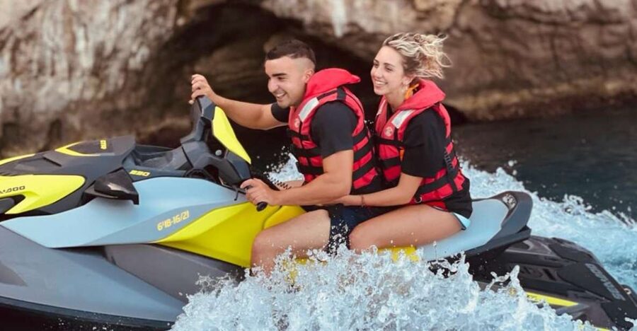 Cala Millor: Jetski Tour of Sea Lion Cave or Caves of Artà - Riding from Cala Bona toward Mallorca’s caves