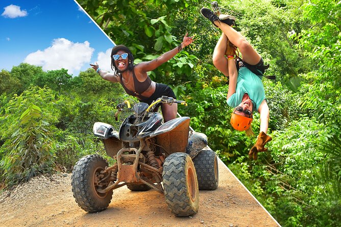 Cancun ATV Jungle Adventure, Ziplines, Cenote and Tequila Tasting - Riding the ATV through the Mayan jungle