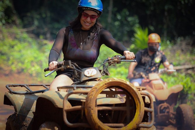 Cancun Best ATV Tour, Ziplines and Cenote Swim with Lunch - Three short zip lines above the trees