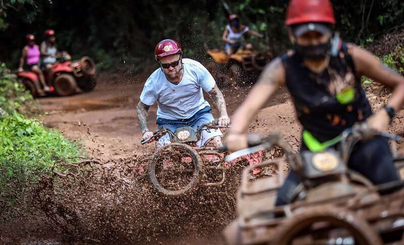 Cancun & Riviera Maya: ATV, Zipline, & Cenote Combo Tour - Three ziplines through the jungle canopy
