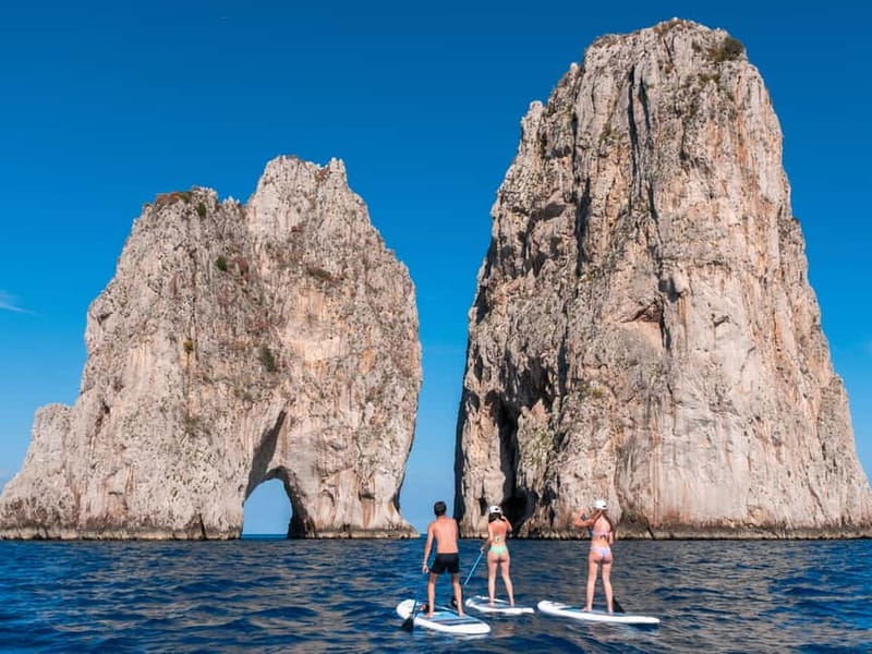 Capri: Caves and Beaches Paddle Board Tour with Photos - Starting at Marina Piccola
