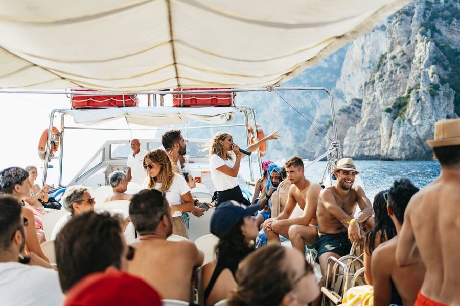 Capri: Island Boat Trip with Grottos - White Grotto, Green Grotto, and the color of the water