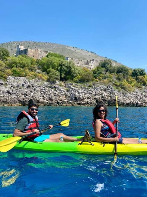 Caves of Porto Palermo: Kayak/SUP Tour with Castle Sea View - Choosing between a kayak and a SUP