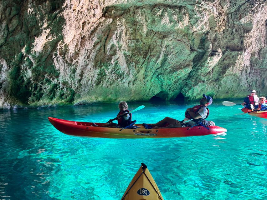 Cova dels Orguens: Cave Exploring Kayak & Snorkel Tour - Cala el Pom and the return to Portixol