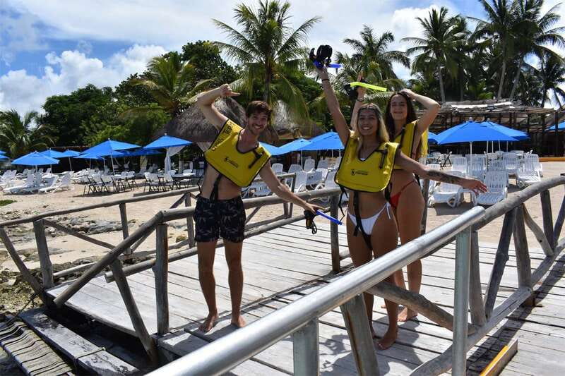 Cozumel: ATV Ride to Jade Cavern, Beach Club Access & Lunch - Lunch and water time at Playa Uvas