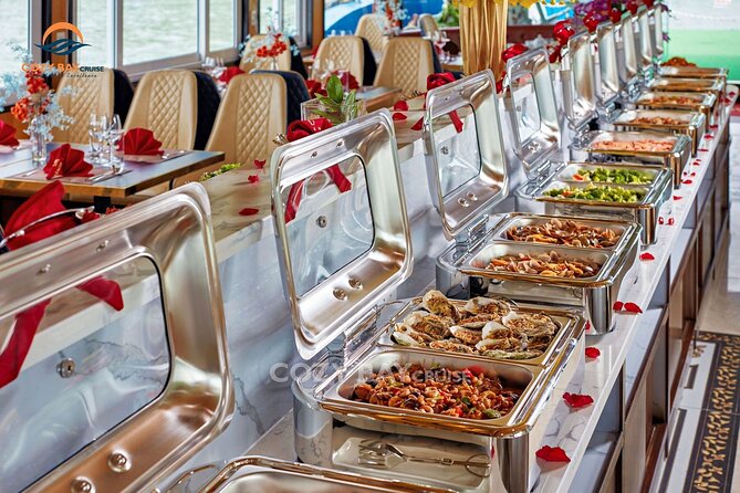 Cozy Bay Halong 5-Star Day Cruise, Buffet, Cave, Kayak, Swimming - Buffet lunch and sunset refreshments