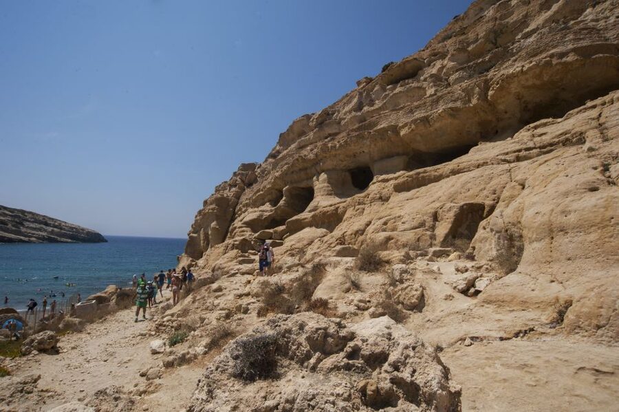 Crete: Matala Beach and Hippie caves, Red beach - Why Matala feels different from a standard beach stop
