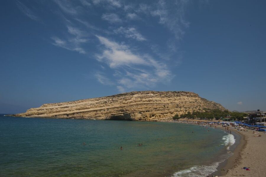 Crete: Matala Beach and Hippie caves, Red beach - Choosing between the main beach and Red Beach