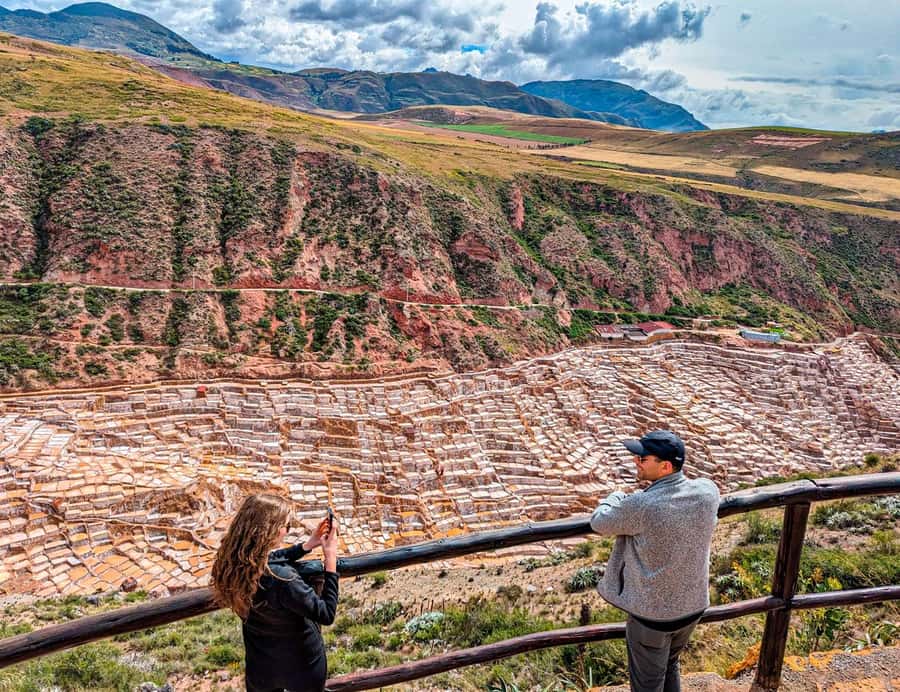 Cusco:Chinchero,Moray & Salt Mines drop-off in Ollantaytambo - Maras Salt Mines: thousands of working pools