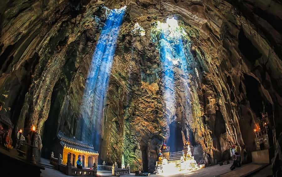 Da Nang: Lady Buddha, Marble Mountains, and Am Phu Cave Tour - The stone workshops: useful stop, commercial edge