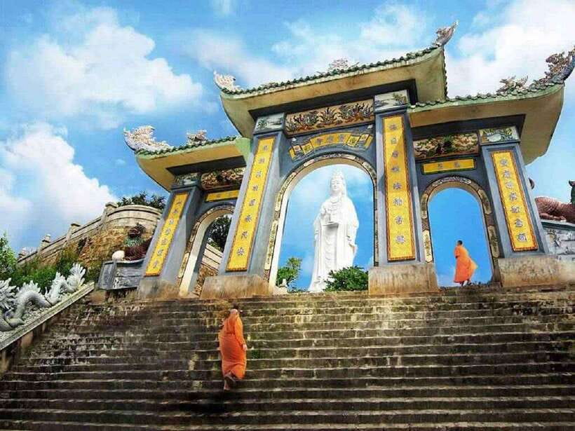 Da Nang: Marble Mountain, Am Phu Cave, and Lady Buddha … - Hotel pickup and the ride toward the mountains