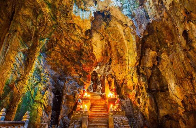 DaNang/HA: Lady Buddha, Marble Mountains, Am Phu Cave Tour - Marble Mountains, pagodas, and cave entrances