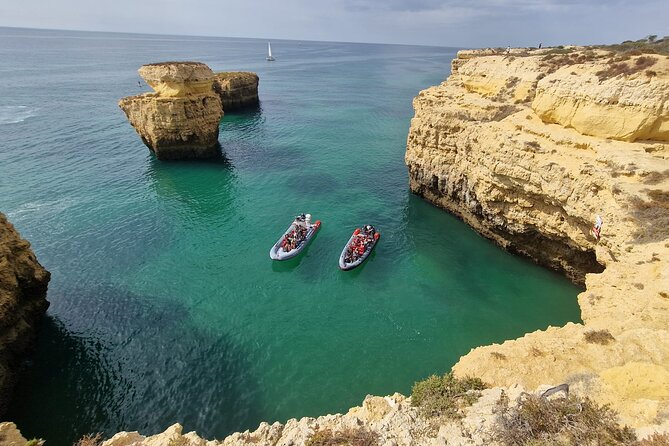 Dolphins Search and Benagil Caves from Albufeira - Entering the Benagil Caves by small boat