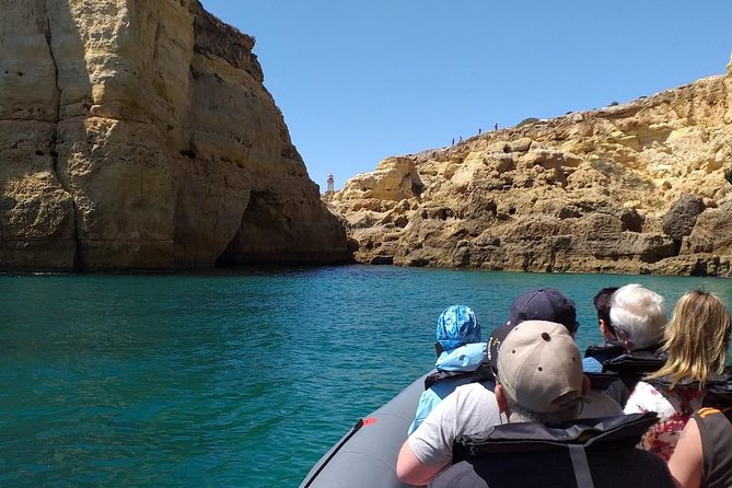Dolphins Search and Benagil Caves from Albufeira - A possible swim stop in clear coastal water