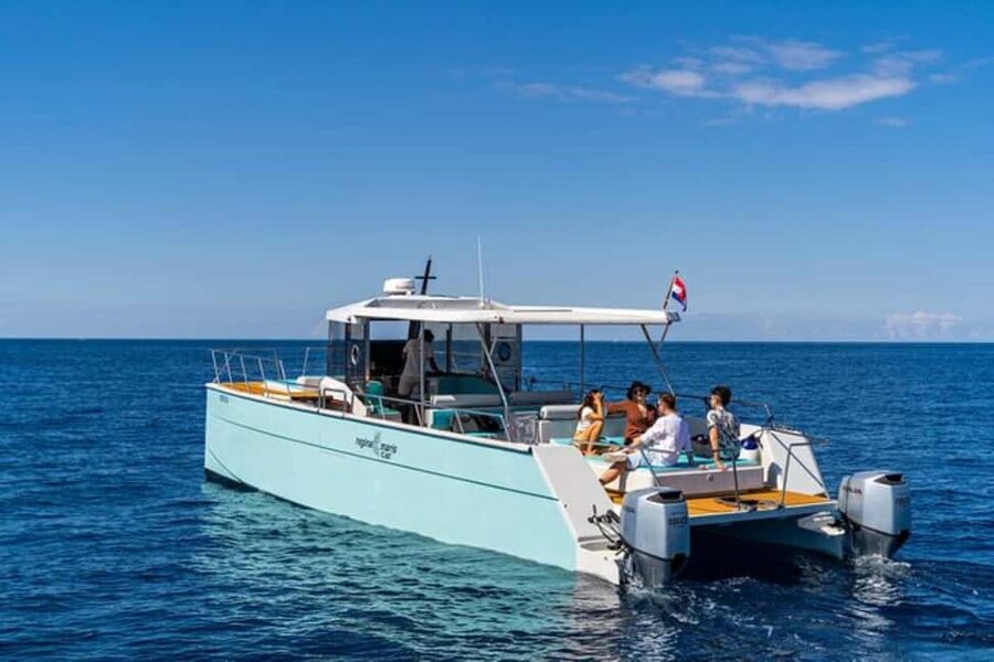 Dubrovnik: Blue Cave Catamaran Tour with Drinks and Snorkel - Leaving Dubrovnik for Koločep Island